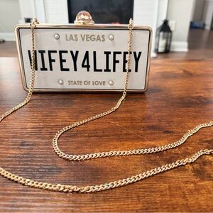 ALDO Wifey for Lifey Las Vegas white clutch/crossbody bag